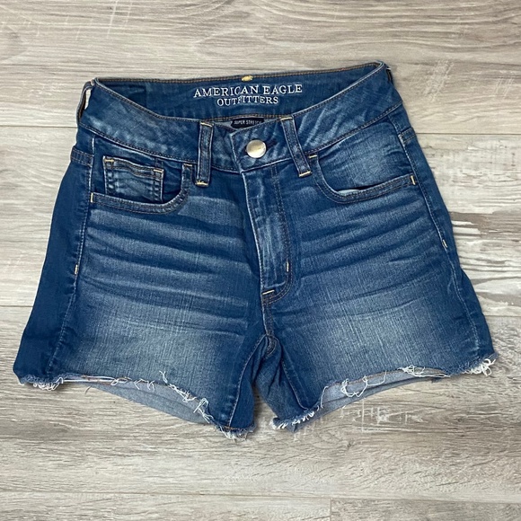 American Eagle Hi Rise Shortie Shorts - Picture 2 of 5